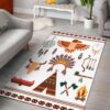 Symbol Pattern Native American Indian Area Rug Carpet