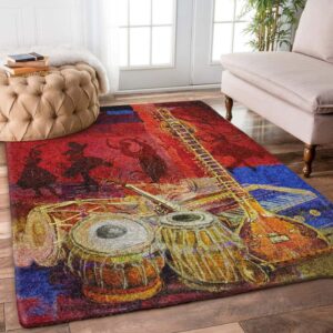 The Sitar Dhol Tabla And Harmonium Rug Carpet