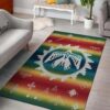 Thunderbird Rainbow Native American Design Area Rug Carpet