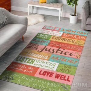 Today Is A New Day Optimistic Floor Area Rug Carpet Mat Carpet For House Floor Area Rug Carpet Ideas For Home Decor Opi01