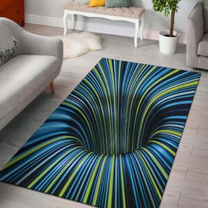 Tunnel Illusion Black Hole Area Rug Carpet Carpets