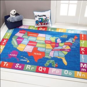 USA Map Rectangle Rug Carpet