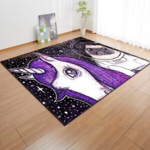 Unicorn Pug Rug Carpet