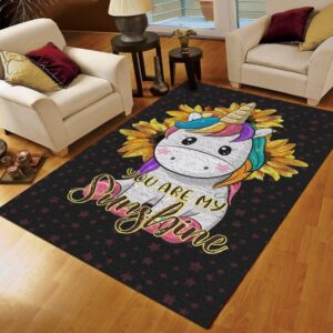 Unicorn Sunshine Carrying You Rug Carpet