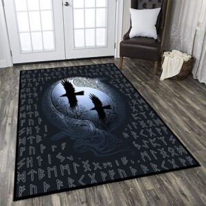 Viking Ravens Rectangle Rug Carpet