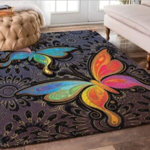 Vintage Butterfly Rectangle YE23339 Rug Carpet
