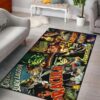 Vintage Movie Monster's Area Rug Carpet Halloween Carpet Dracula Carpet Frankenstein Carpet Creature From The Black Lagoon Mummy Carpet Rug Carpet