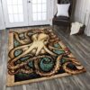 Vintage Octopus Rectangle Rug Carpet