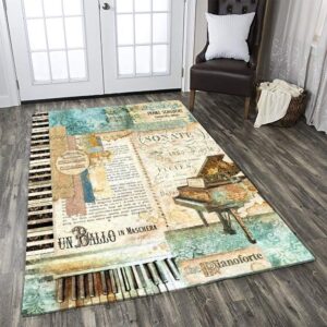 Vintage Piano Rug Carpet
