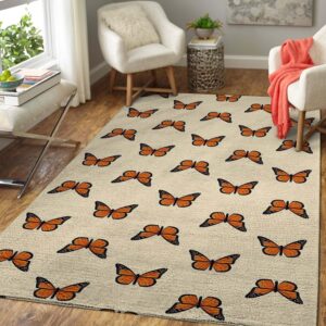 Warm ï¿½Butterflies Area Rug / Rug Carpet