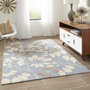 White Leaf Rug Carpet