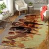 Wild Horses Area Rug Carpet