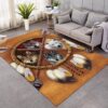 Wolf Dreamcatcher Native American Area Rug Carpet