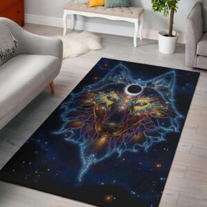 Wolf Galaxy Native American Design Area Rug Carpet