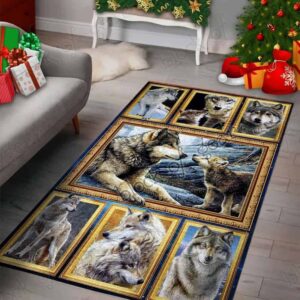 Wolf Living Room Rug Carpet