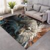 Wolf Warrior Rectangle Rug Carpet