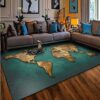 World Map Rug Carpet