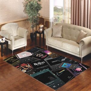 aesthetic 80s rock metal Living room carpet rugs