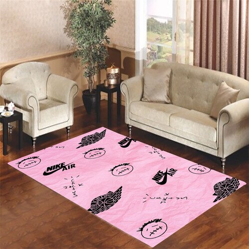 air jordan logo pink wallpaper Living room carpet rugs