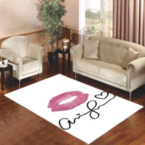 ariana signature lips pattern Living room carpet rugs
