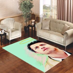 art supernatural castiel misha collins Living room carpet rugs