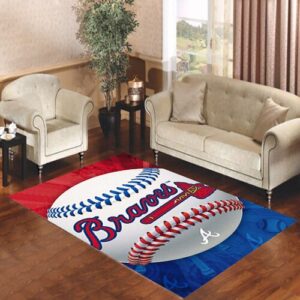 atlanta braves baseball Living room carpet rugs