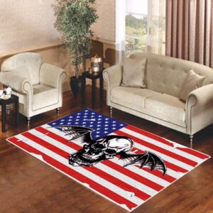 avenged sevenfold logo on flag Living room carpet rugs