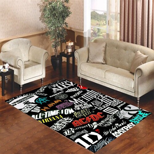 band rock logo Living room carpet rugs