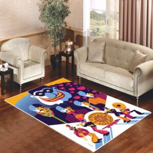 beatles yellow submarine on blue Living room carpet rugs