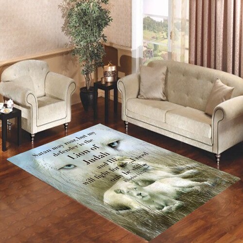 bible verse lion of judah Living room carpet rugs