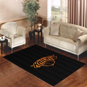 black and white knicks logo Living room carpet rugs