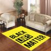 black lives matter yellow Living room carpet rugs
