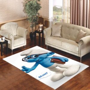 brainy smurf cartoon Living room carpet rugs