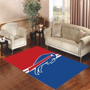 buffalo bills blue red Living room carpet rugs