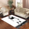 cam newton one tall black white Living room carpet rugs