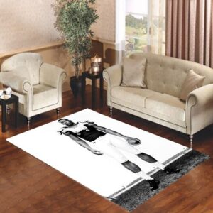 cam newton one tall black white Living room carpet rugs