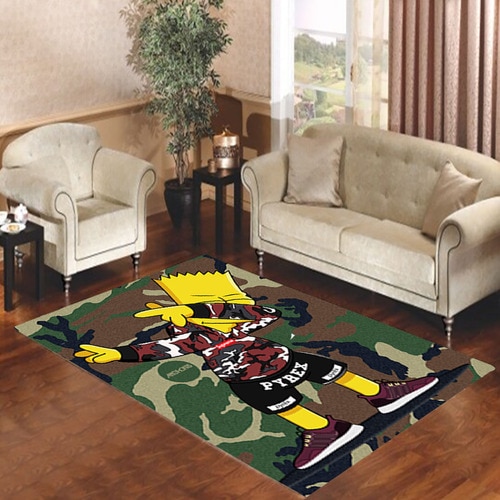 dab bart simpsons Living room carpet rugs