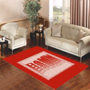 damn wallpaper red Living room carpet rugs