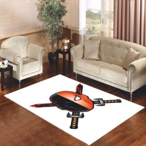 deathstroke logo dc comics Living room carpet rugs