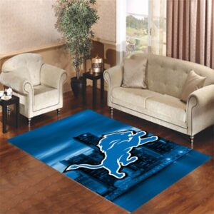 detroit lions in the  city Living room carpet rugs