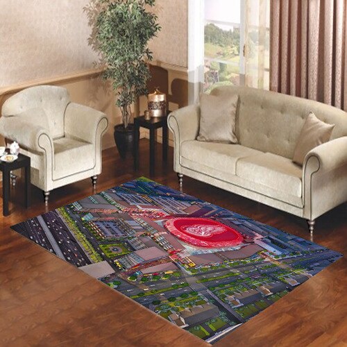 detroit red wings arena Living room carpet rugs
