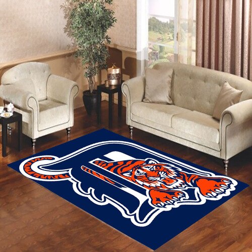 detroit tigers blue Living room carpet rugs
