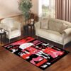 dexter abstract collage Living room carpet rugs