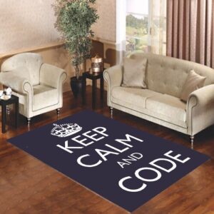 dexter keep calm code Living room carpet rugs