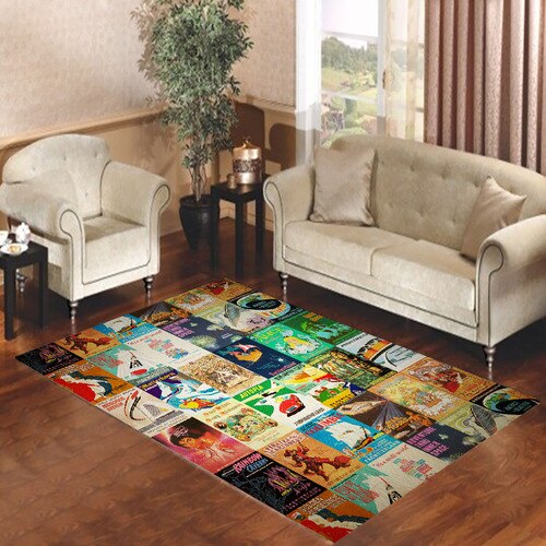 disney poster movie collage Living room carpet rugs