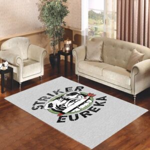 distrssed striker eureka logo Living room carpet rugs