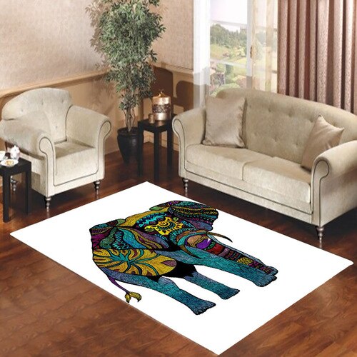 elephant giraffe overlay Living room carpet rugs