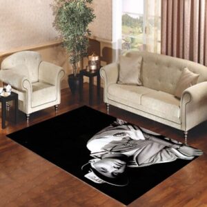 eminem sitting down bw Living room carpet rugs