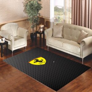 ferrari scuderia black Living room carpet rugs
