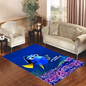 finding nemo dory swimming tall Living room carpet rugs